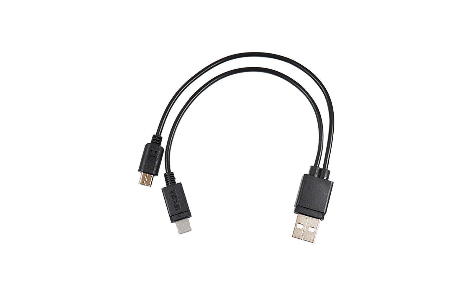 microB+iPhone対応充電専用ダブルケーブル